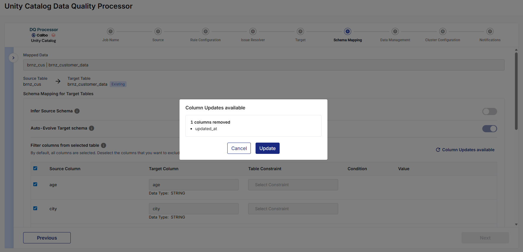Column Updates Available_Popup